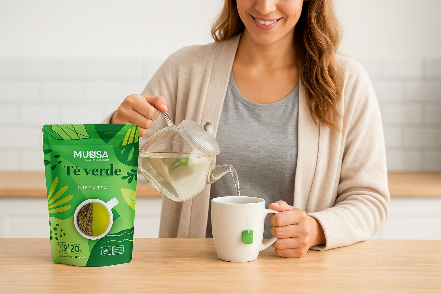 Té Verde Herbal Munsa Frescura Y Ligereza