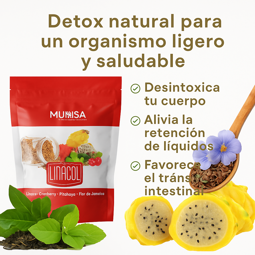 Linacol Limpieza Interna Con Fibra Linaza Cranberry Y Pitahaya