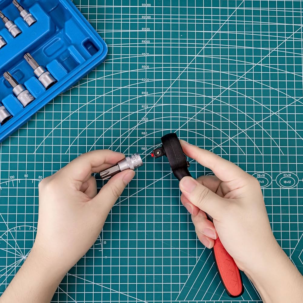 Juego de 9 dados cuadro 3/8" torx, Truper