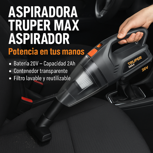 Aspiradora para auto, 20V, 1 batería 2Ah, MAX