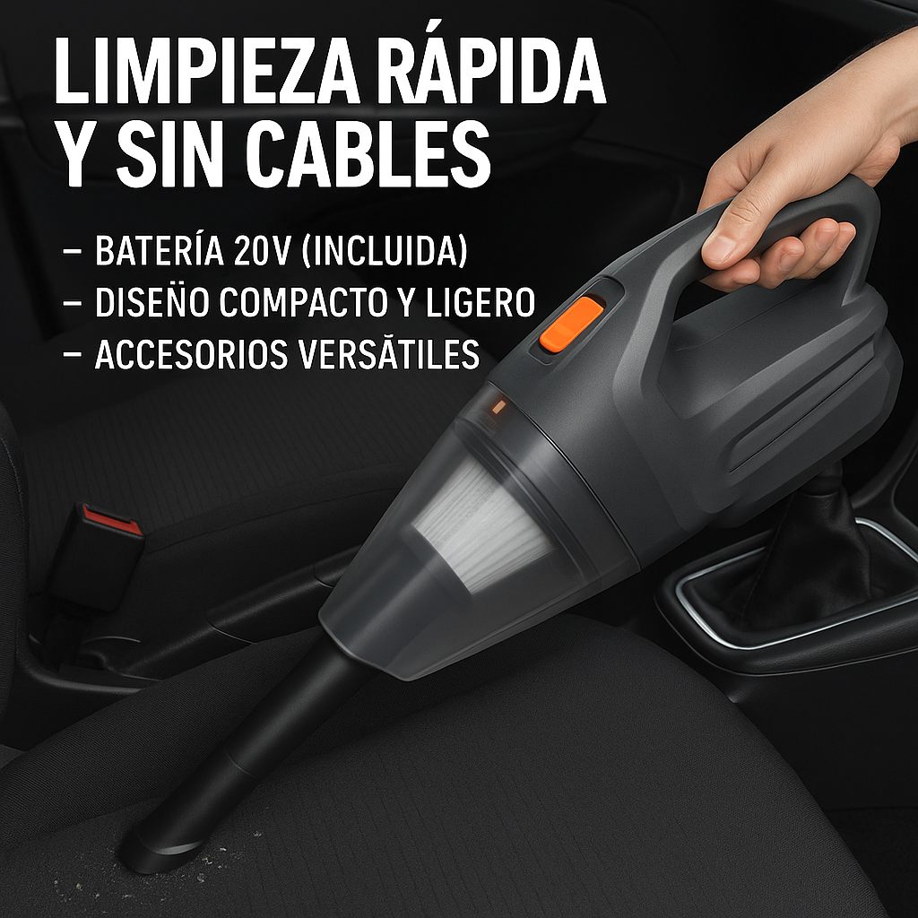 Aspiradora para auto, 20V, 1 batería 2Ah, MAX