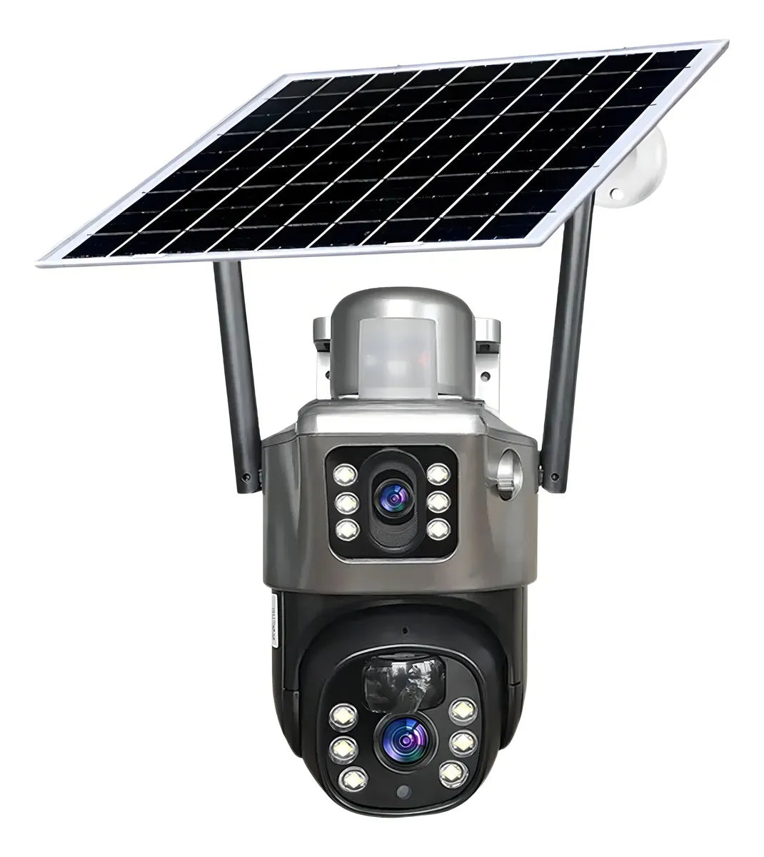 Cámara Seguridad solar Exterior 4g V380 Panel Solar 5mp Visión Nocturna Zoom 10x Negro