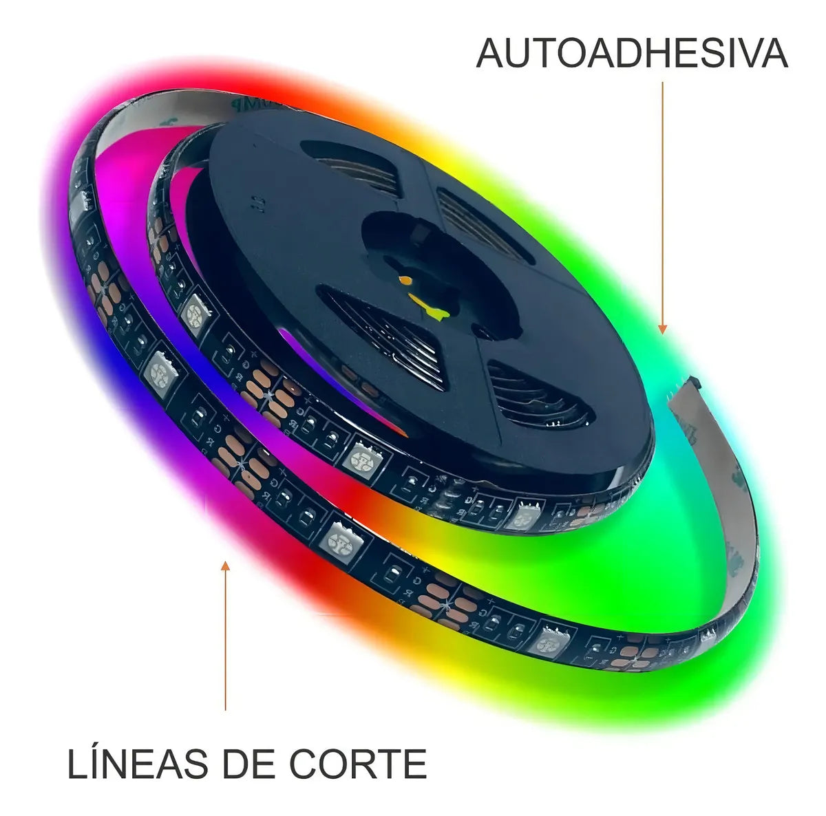 Luz LED RGB 5m 5050 12V IP65 para Interior y Exterior Marca Led