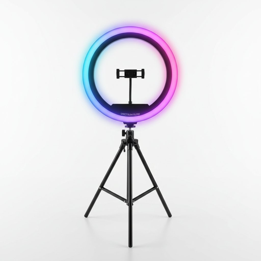 Aro de luz Led de 26 cm con Tripode y base para Celular