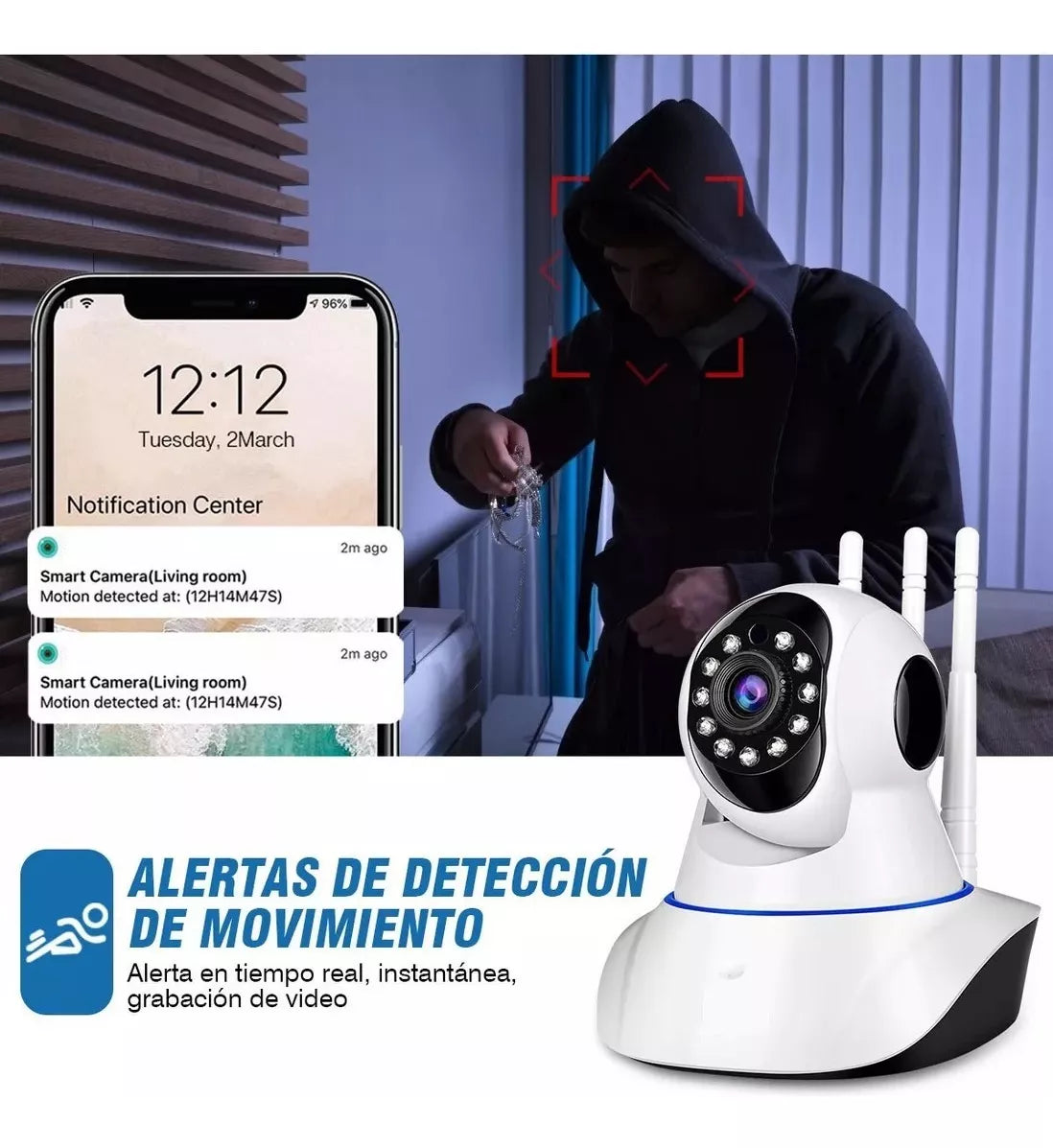 Cámara Ip Video Vigilancia Celular Wifi Visión Nocturna V380