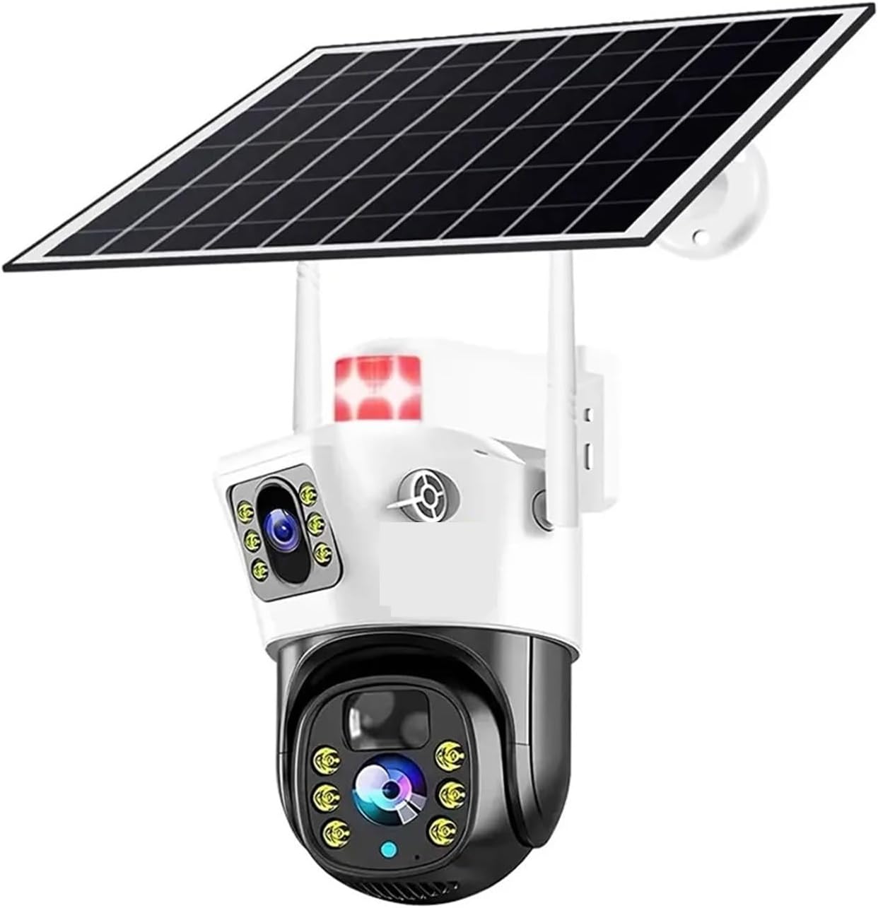 Camara Doble Lente Exterior Solar Simcard 4g Resiste Agua