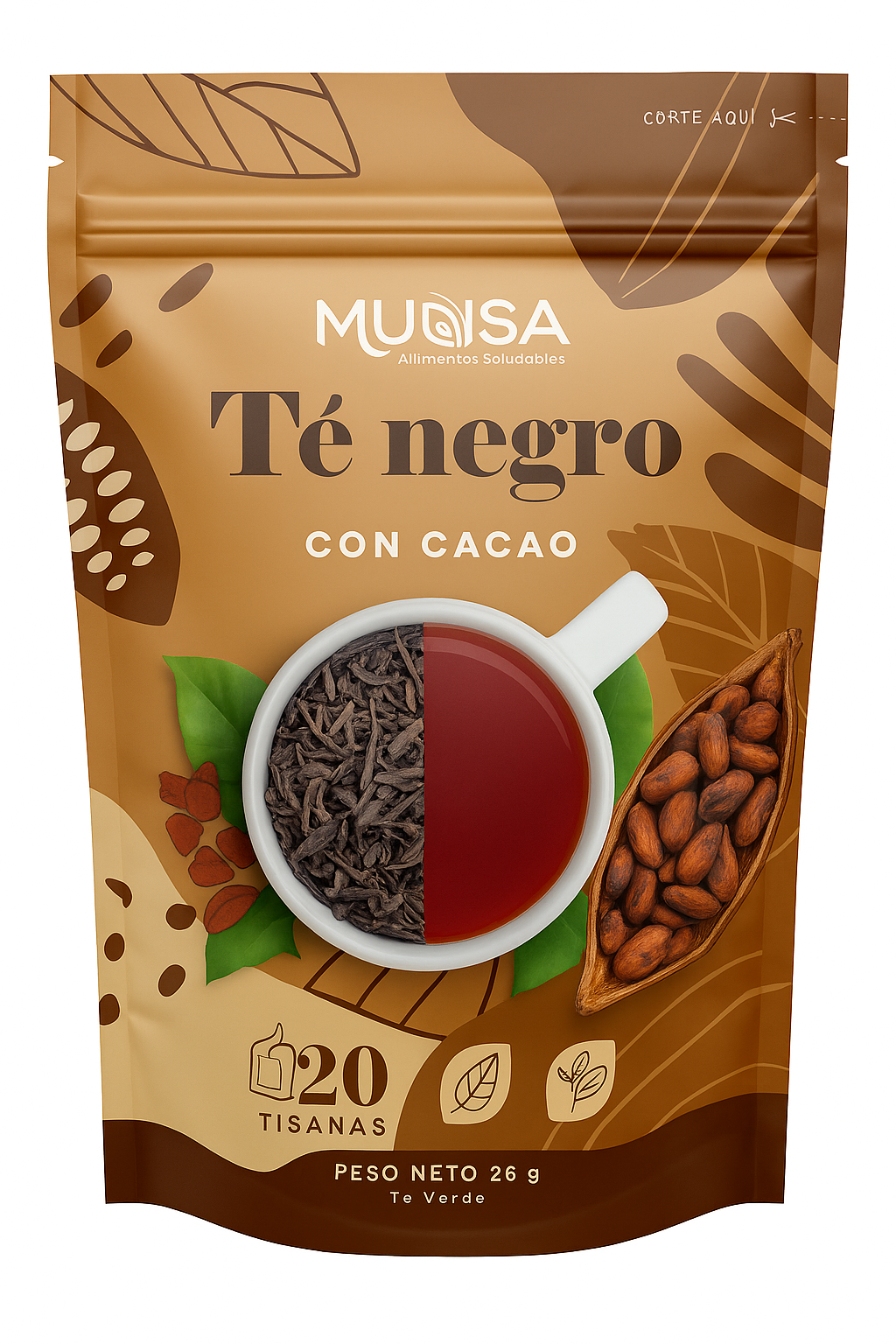 Té Negro Cacao Munsa Bienestar Y Placer Diario