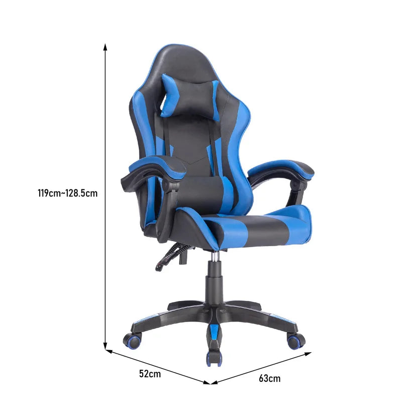 Silla Gamer Ergonómica Reclinable Azul
