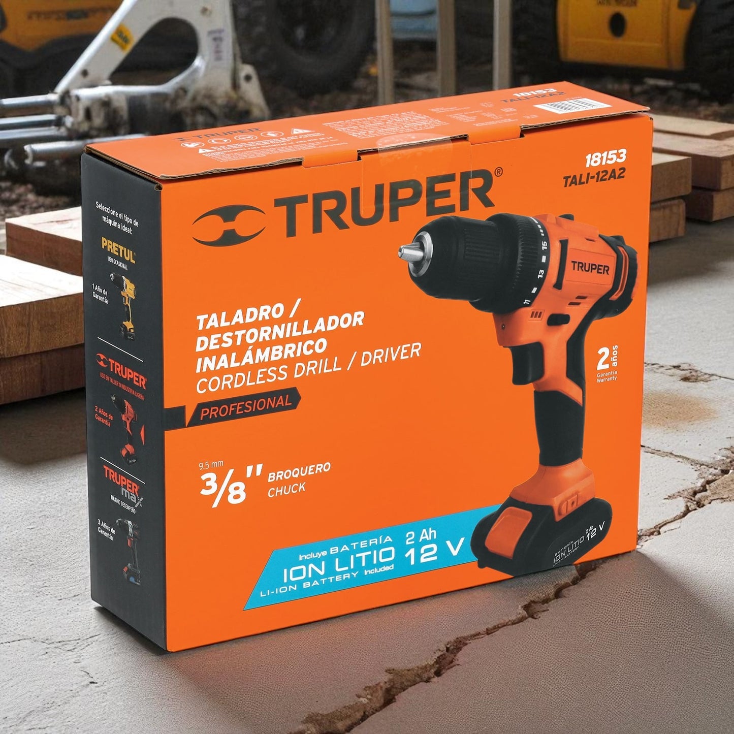 Taladro 38, 12V, 1 batería 2Ah, PRO