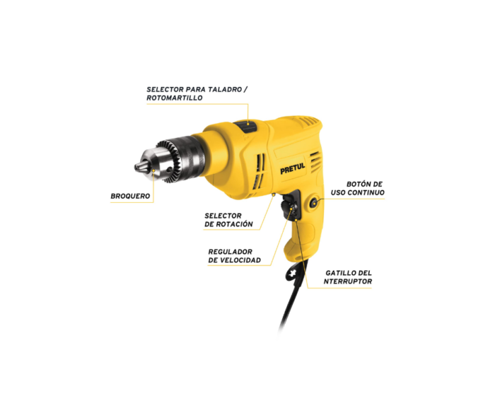 Rotomartillo 1/2", 550W, PRETUL