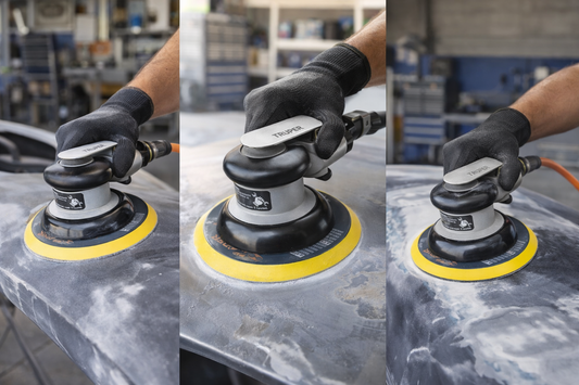 Lijadora orbital neumática industrial 6", Truper