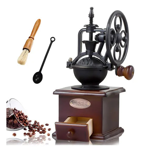 Molinillo De Café Manual Portátil De Madera Giratorio