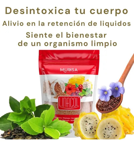 Linacol Limpieza Interna Con Fibra Linaza Cranberry Y Pitahaya