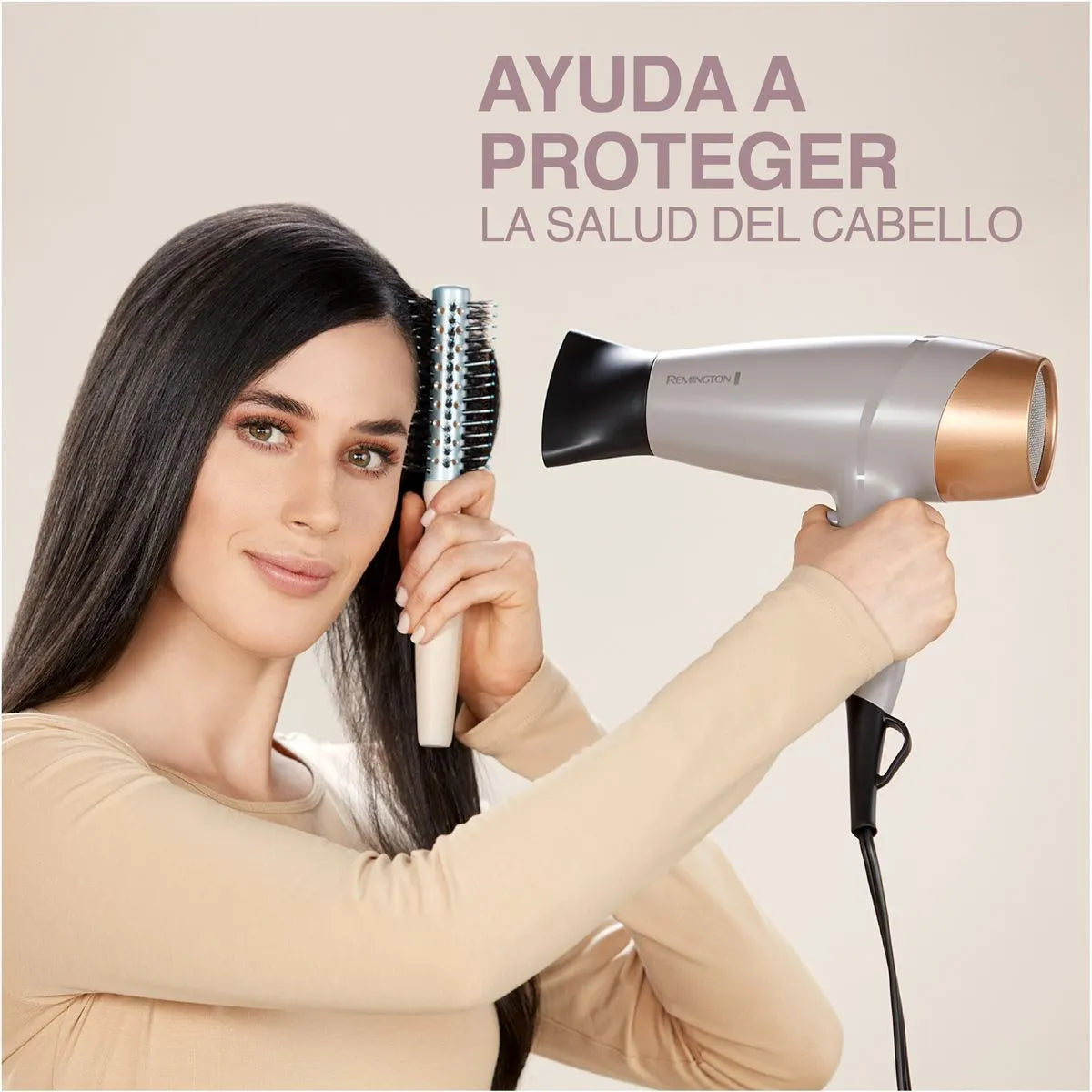 Secador Remington colágeno y biotina control antifrizz 1900W D26A