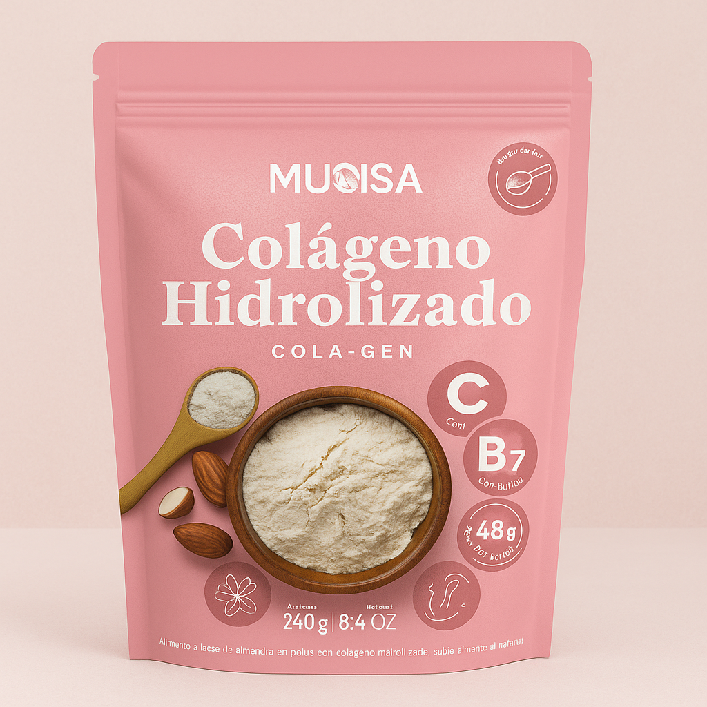Colágeno Hidrolizado Munsa Con Vitamina C Biotina Calcio Y Prebióticos Suplemento Natural Para Piel Firme Cabello Radiante Y Articulaciones Fuertes