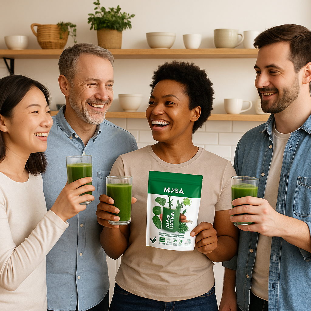 Munsa Green Mix De Frutas Y Verduras Verdes 250g Con Nopal Espinaca Brócoli Jengibre Limón Superfood Vegano Prebióticos Suplemento Saludable
