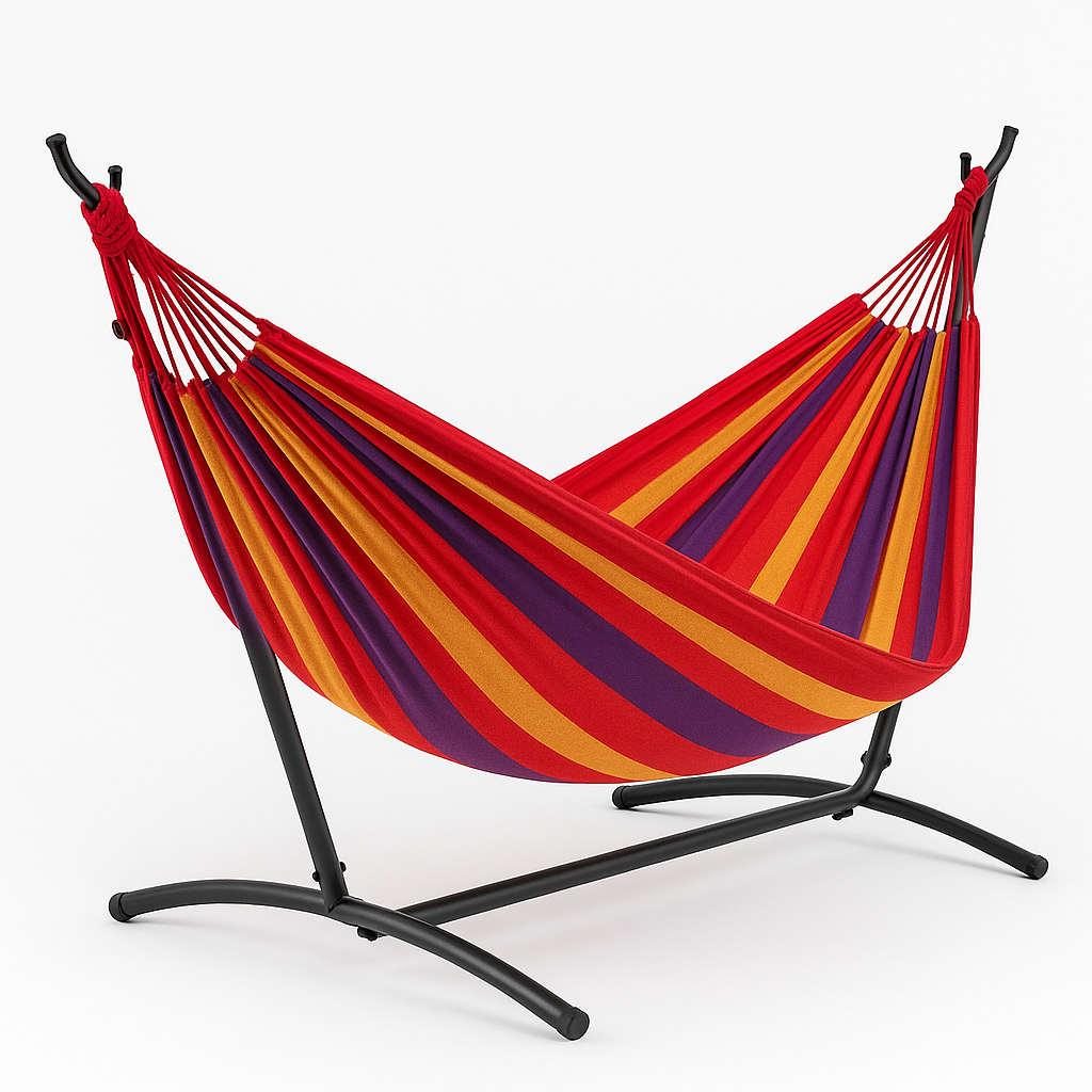 Hamaca Portátil Con Soporte Metálico Desarmable