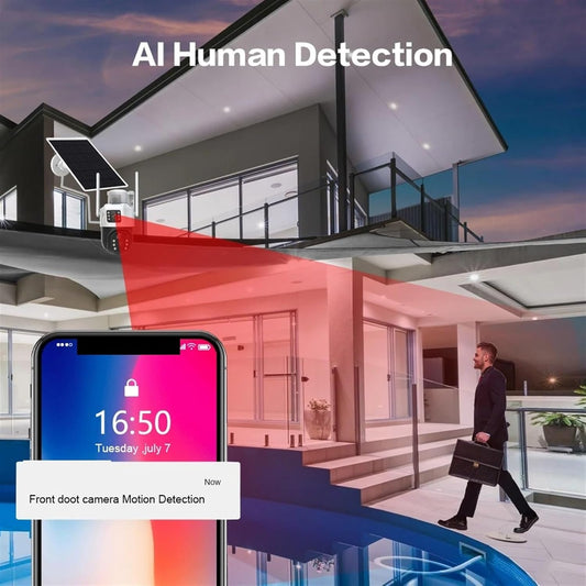 Camara Doble Lente Exterior Solar Simcard 4g Resiste Agua