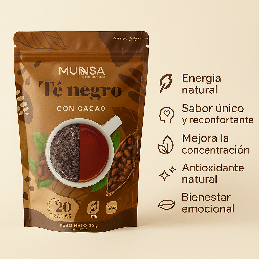 Té Negro Cacao Munsa Bienestar Y Placer Diario