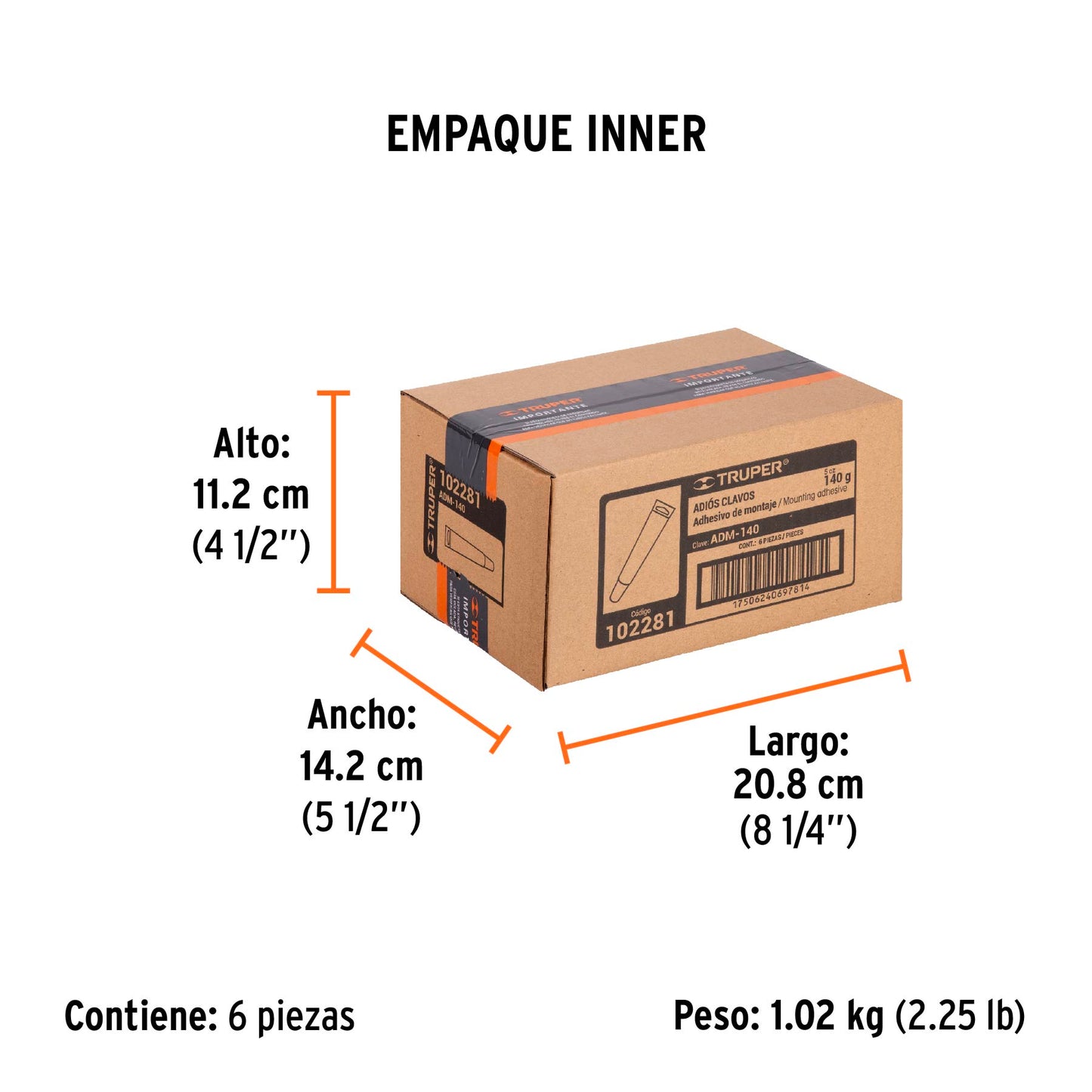 Adhesivo de montaje Adiós clavos, 140 g, Truper