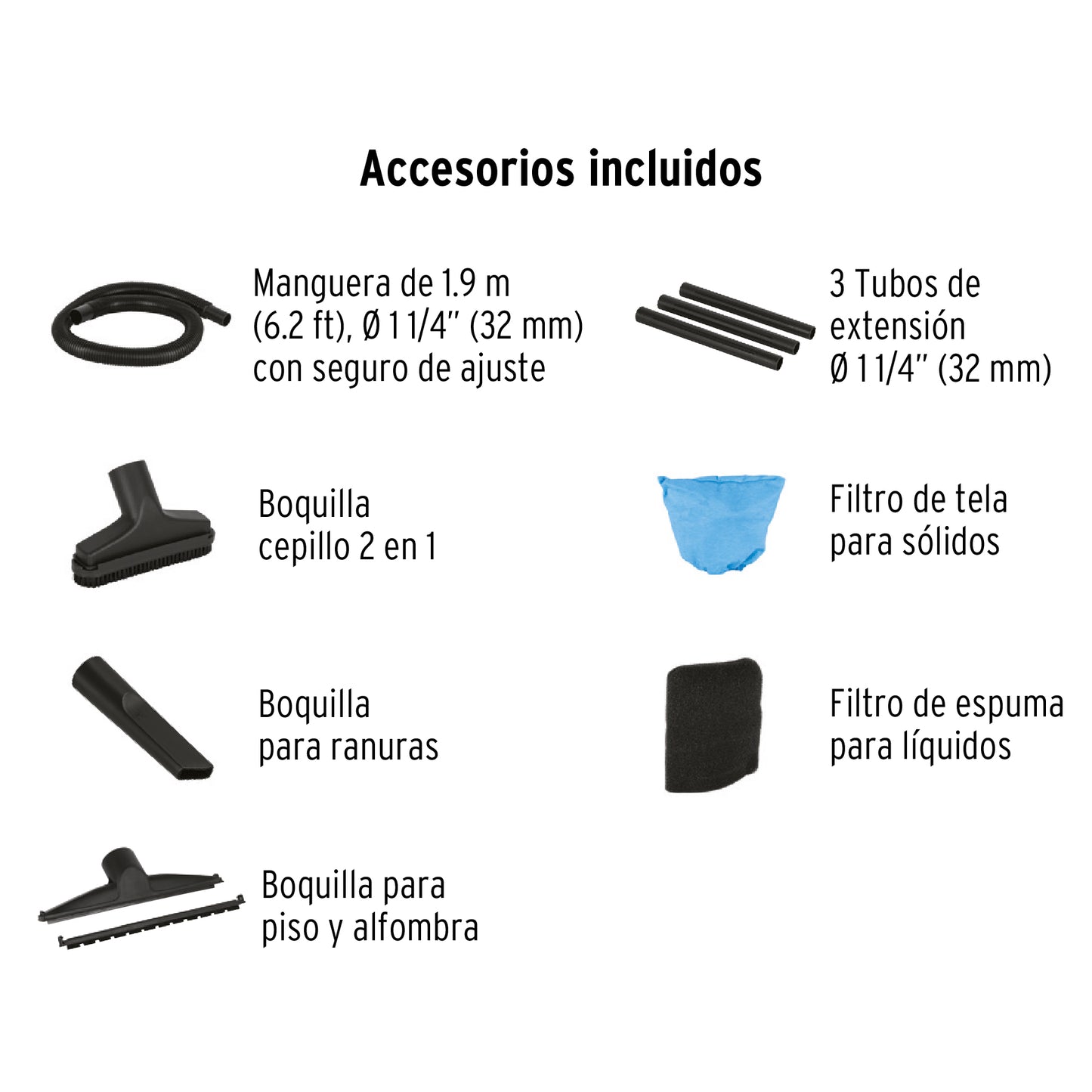 Aspiradora de sólidos y líquidos, 6 gal, plástica, TRUPER