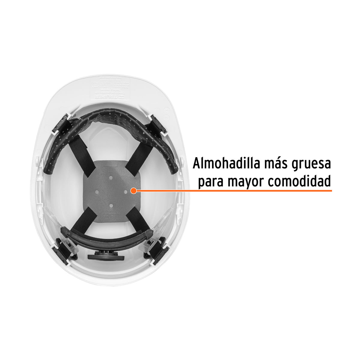 Casco de seguridad, ajuste de matraca, blanco, Truper