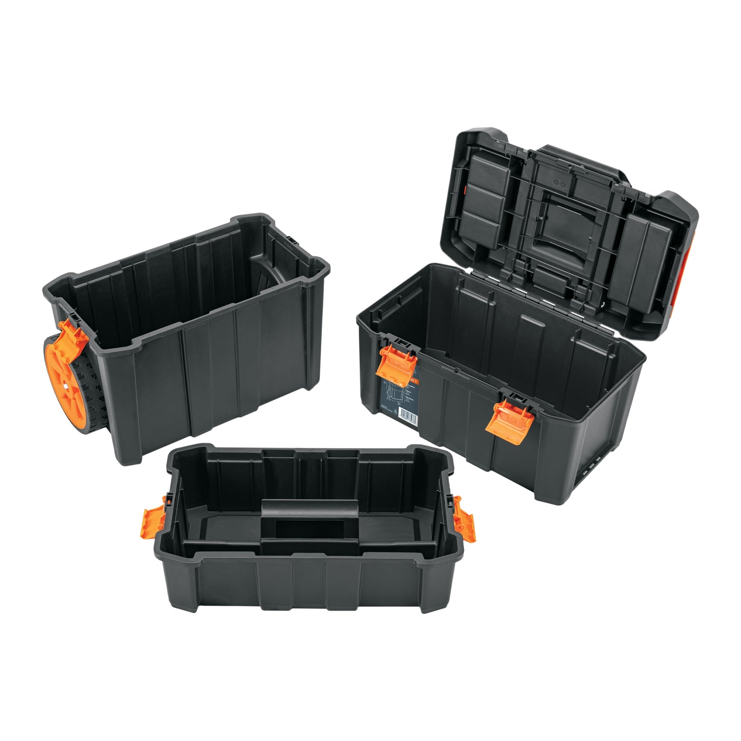 Caja para herramienta,19"x25" con ruedas, 3 en 1 desmontable