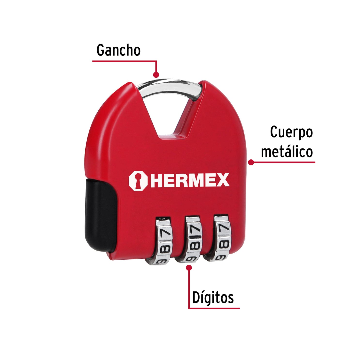Confianza Diaria Candado Hermex 36mm Metálico Combinación