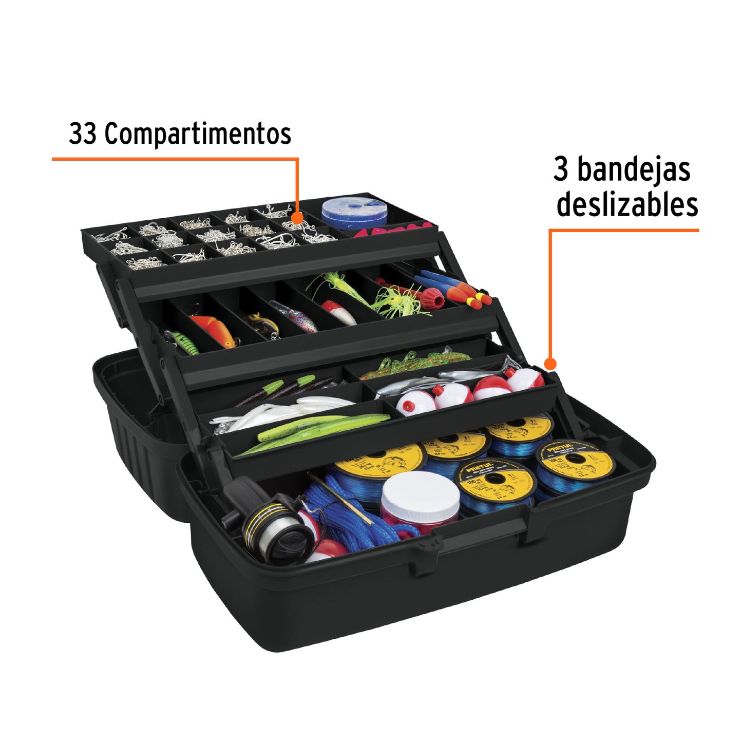 Caja organizadora Truper 16” 33 compartimentos