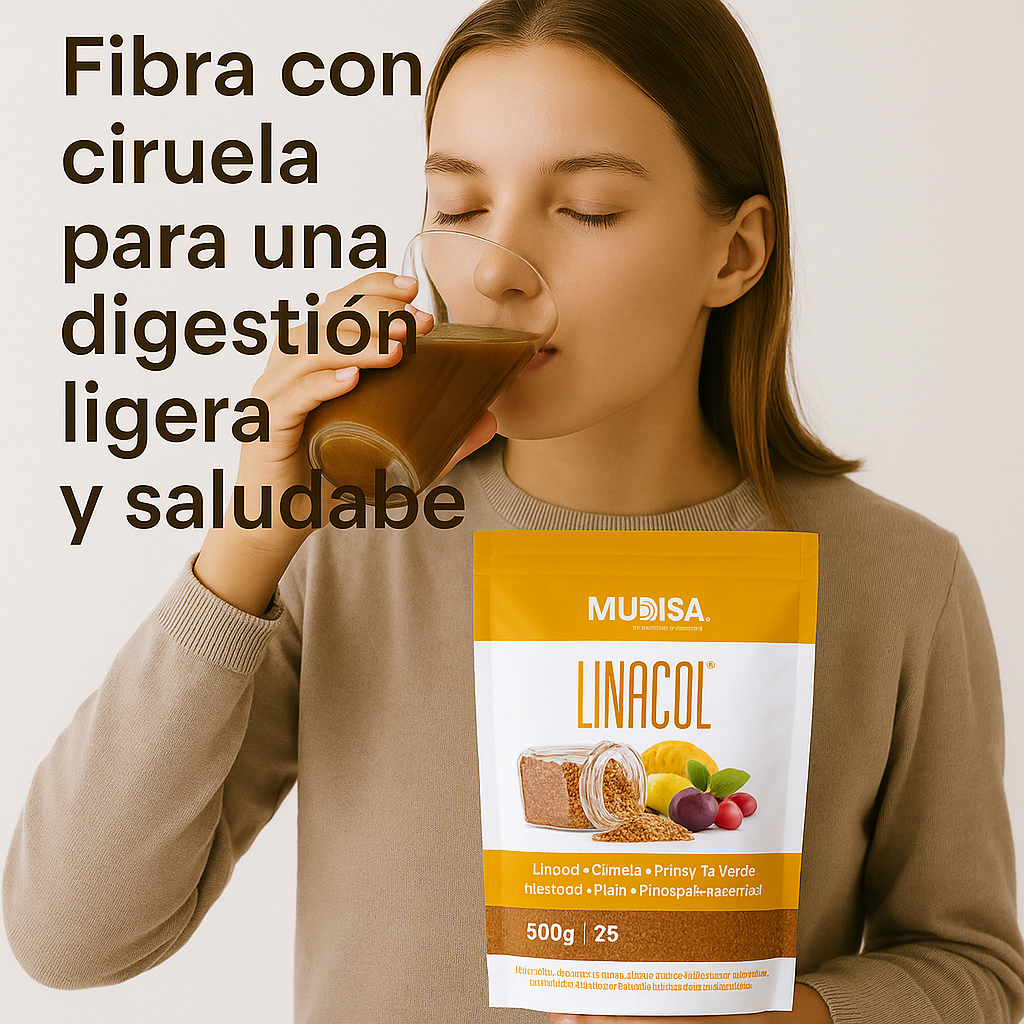 Linacol Munsa Fibra 500g Ciruela + Linaza + Piña +té Verde