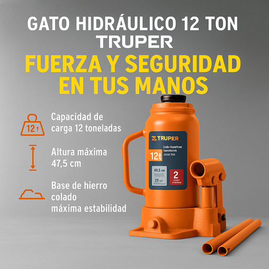 La fuerza silenciosa de Truper: Gato 12 Ton botella