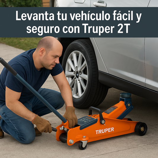 Gato hidráulico de patín, 2t, 50 movimientos, Truper