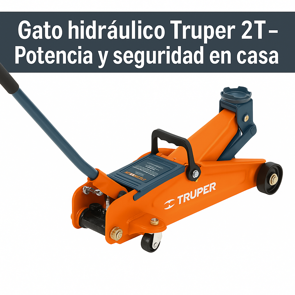 Gato hidráulico de patín, 2t, 50 movimientos, Truper