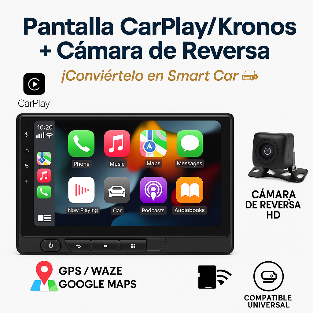 Pantalla Multimedia Carplay Monitor Inalámbrico