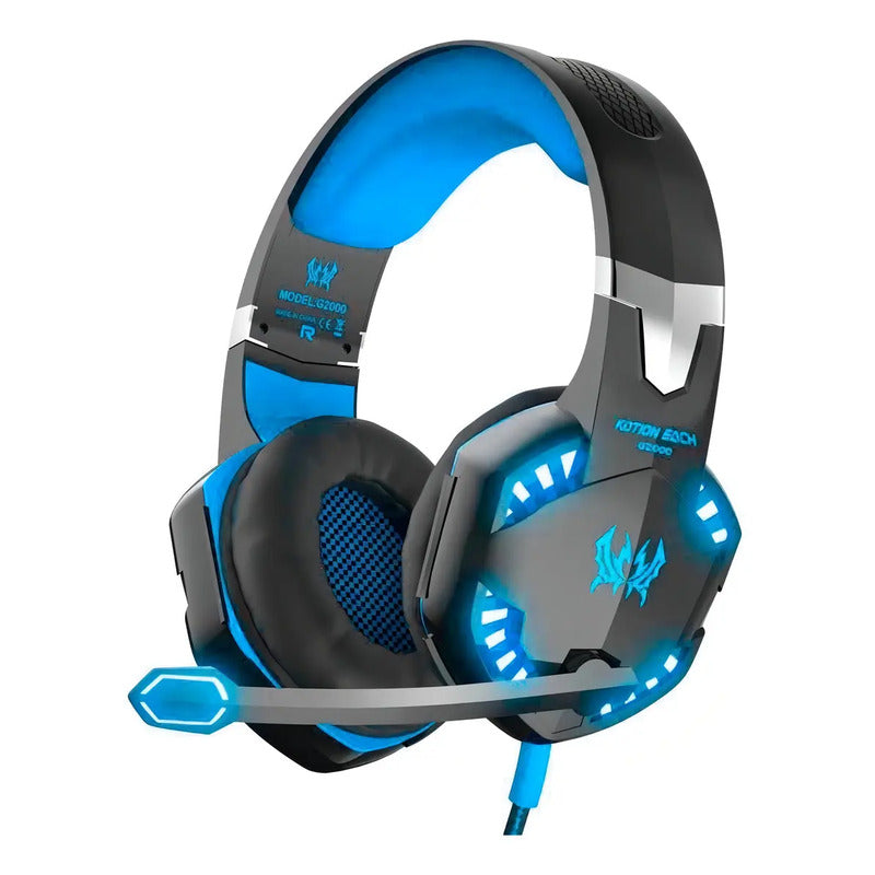 Auriculares Gamer Kotion G2000 Over-ear Negro/azul