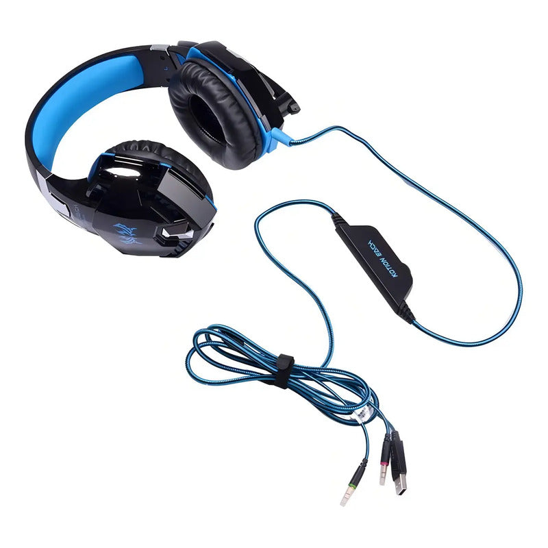 Auriculares Gamer Kotion G2000 Over-ear Negro/azul