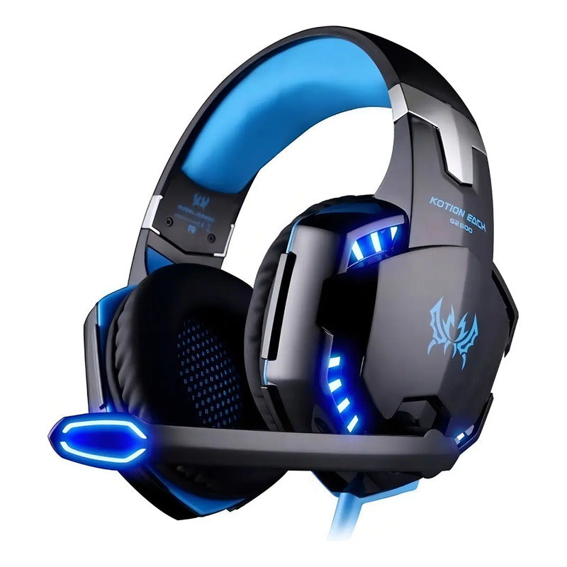 Auriculares Gamer Kotion G2000 Over-ear Negro/azul