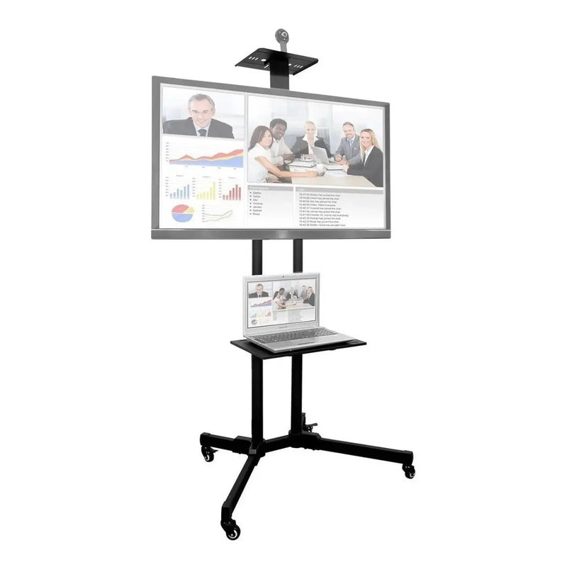 Soporte Tv Móvil Ruedas, 32'' A 55'' / Max 50kg, Jd Spr-6402 Negro