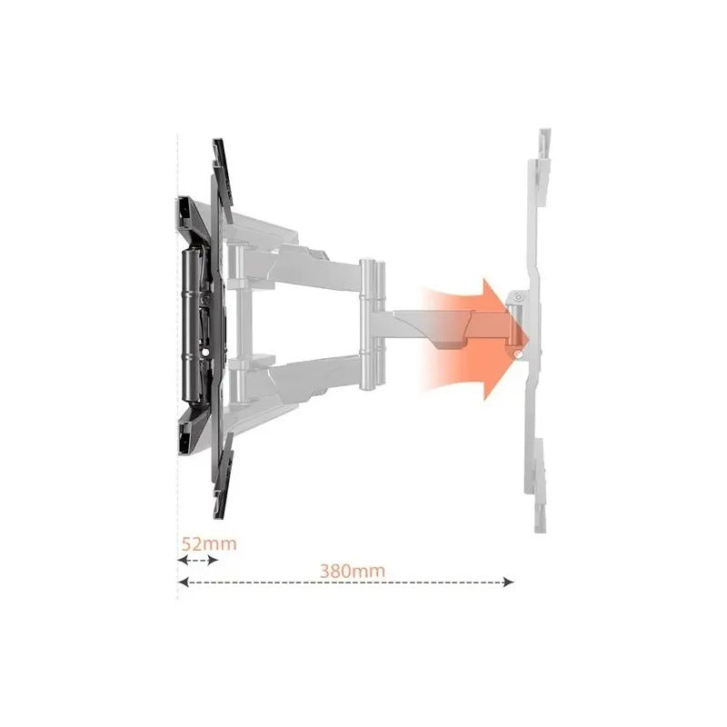 Soporte Para Tv Extensible Doble Nb Northbayou P6 De 40 A 80 Color Negro