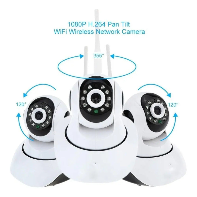Cámara Ip Robotic Seguridad Wifi Visión Nocturna /galaxiatel Blanco