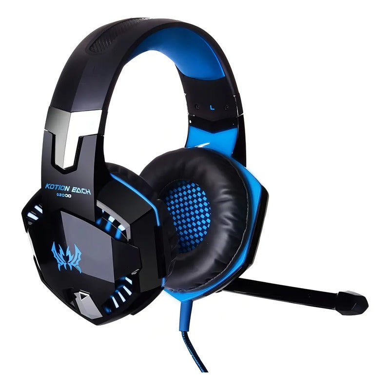Auriculares Gamer Kotion G2000 Over-ear Negro/azul