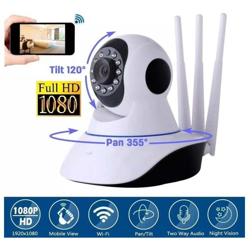 Cámara Ip Robotic Seguridad Wifi Visión Nocturna /galaxiatel Blanco