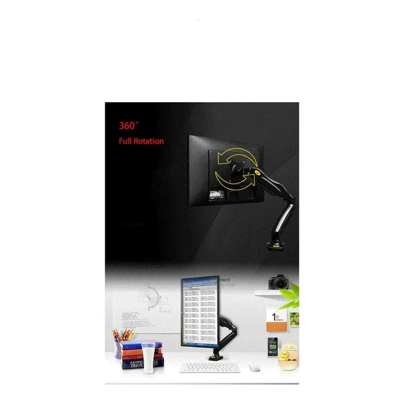 Soporte De Brazo Monitor A Escritorio Nb F80 17 A 27pulgadas Negro