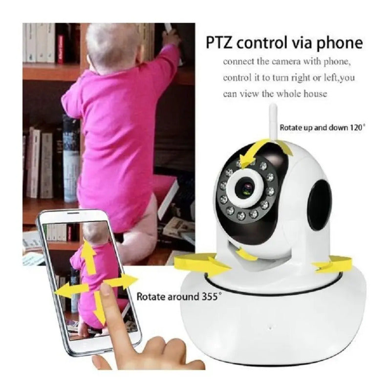 Cámara Ip Robotic Seguridad Wifi Visión Nocturna /galaxiatel Blanco