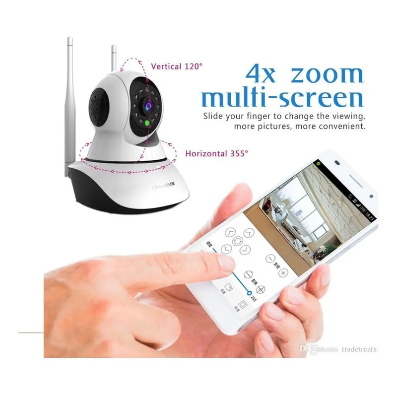 Cámara Ip Robotic Seguridad Wifi Visión Nocturna /galaxiatel Blanco