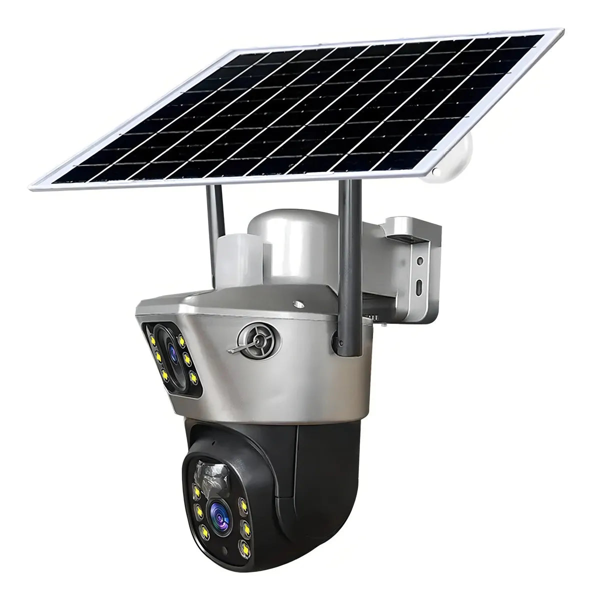 Cámara Seguridad solar Exterior 4g V380 Panel Solar 5mp Visión Nocturna Zoom 10x Negro