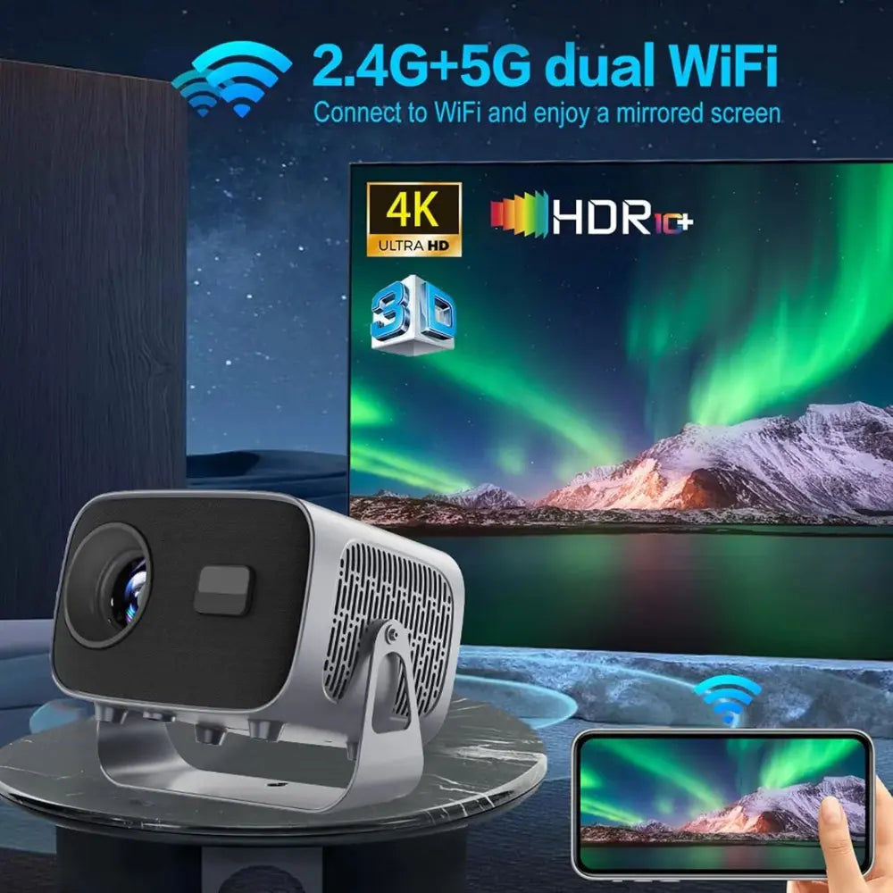 Proyector 4k Inteligente A10 Android Smart Tv 500 Ansi Lumen
