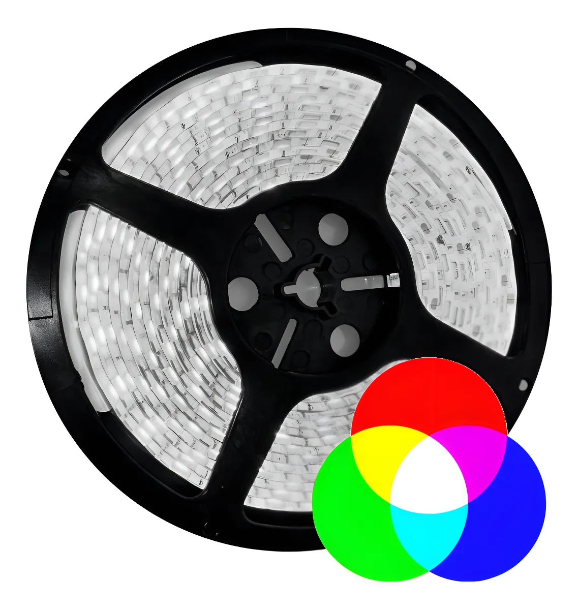 Luz LED RGB 5m 5050 12V IP65 para Interior y Exterior Marca Led