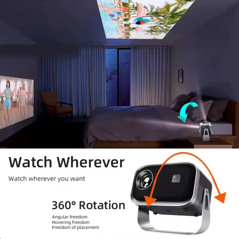 Proyector 4k Inteligente A10 Android Smart Tv 500 Ansi Lumen
