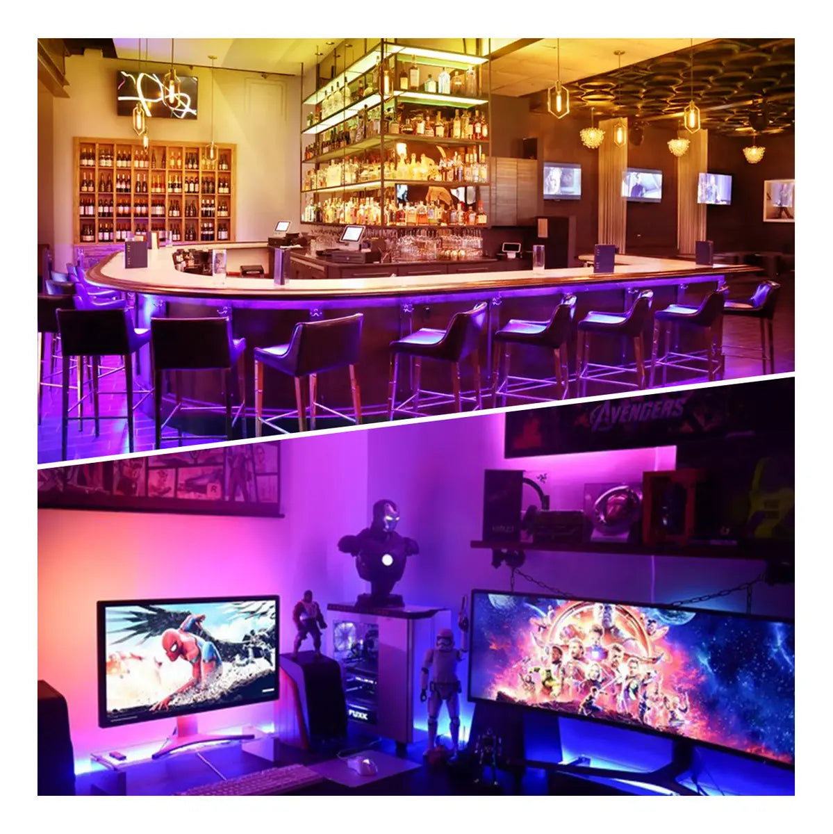 Tira De Luz Led Rgb De Neón Ip65 Flexible Bluetooth De 5m